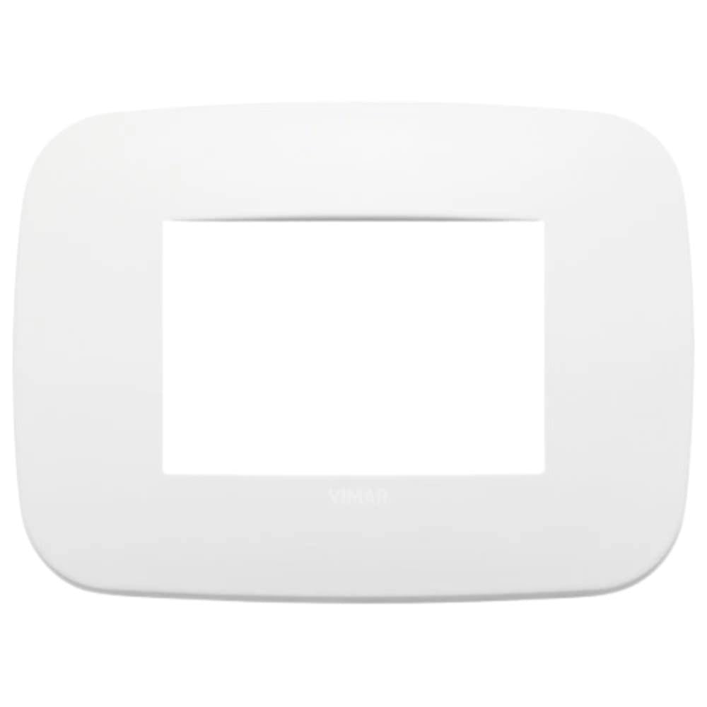 Vimar arkè round 19683.26 placca metallo polar matt 3 moduli