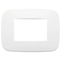 Vimar arkè round 19683.26 placca metallo polar matt 3 moduli