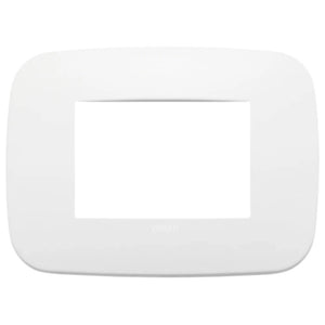 Vimar arkè round 19683.26 placca metallo polar matt 3 moduli