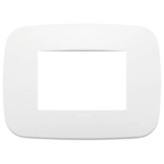 Vimar arkè round 19683.26 placca metallo polar matt 3 moduli