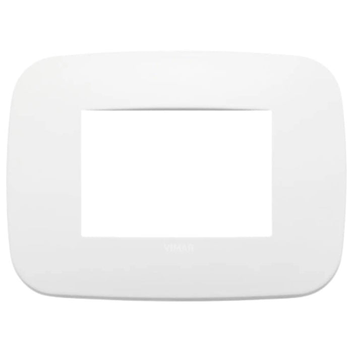 Vimar arkè round 19683.26 placca metallo polar matt 3 moduli