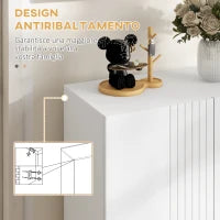 Mobile Scarpiera per 15-20 Paia di Scarpe, Ripiani Regolabili e Chiusura Ammortizzata, Bianco