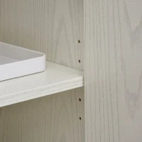 Carrello Dispensa per Microonde con 2 Porte, 60,4L x 40,3l x 97H cm, Bianco