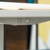 Tavolino Porta PC con Altezza Regolabile e Ruote, 60x40x52.5-84cm, Bianco