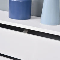 Copritermosifone in Legno Bianco per Caloriferi e Radiatori, con Struttura a Doghe e Ripiano, 112 x 19 x 81cm