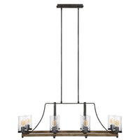 Lampadario Industrial Angelo Acciaio Anticato Metallo Vetro Grigio 8 Luci E27