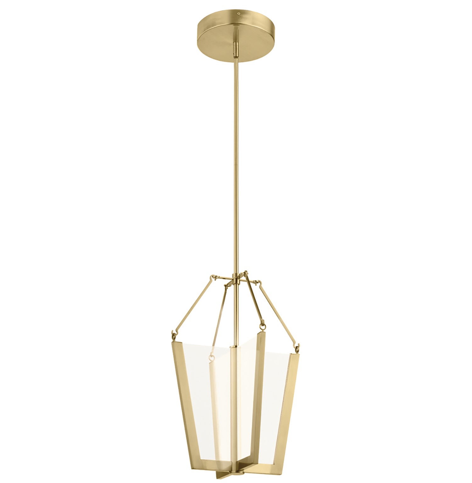 Lampadario Industrial Nordico Calters Alluminio Oro Champagne Led 49W 3000K