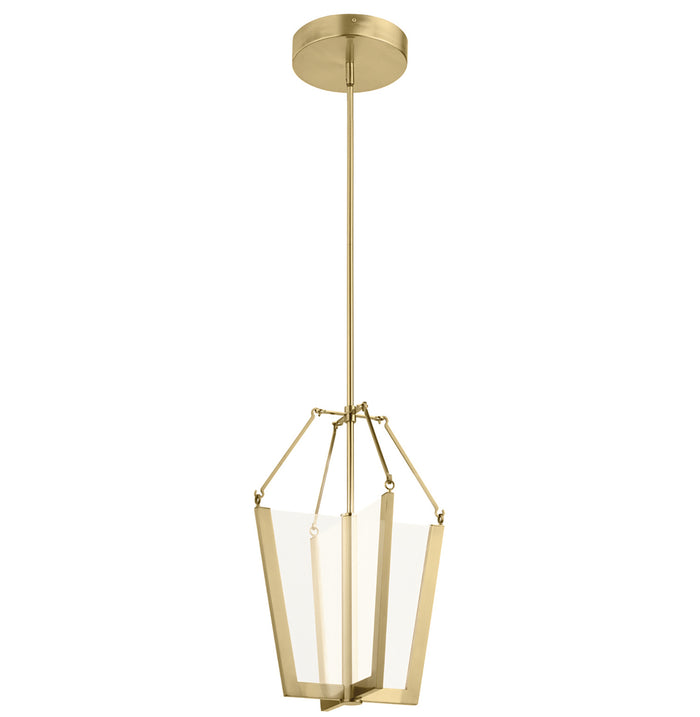Lampadario Industrial Nordico Calters Alluminio Oro Champagne Led 49W 3000K