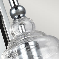 Applique Industrial Nordico Loras Acciaio Vetro 1 Luce E27