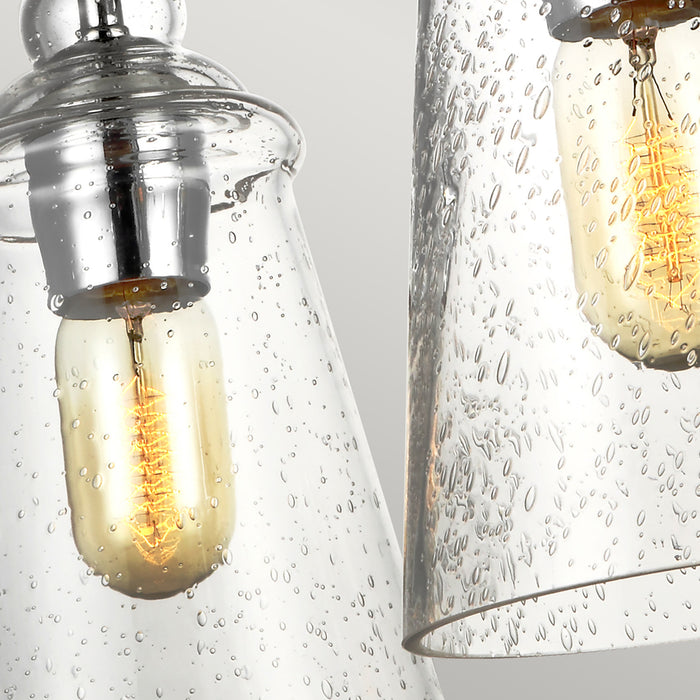 Lampadario Industrial Nordico Loras Acciaio Vetro 3 Luci E27