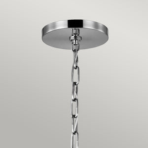 Lampadario Industrial Nordico Loras Acciaio Vetro 6 Luci E27