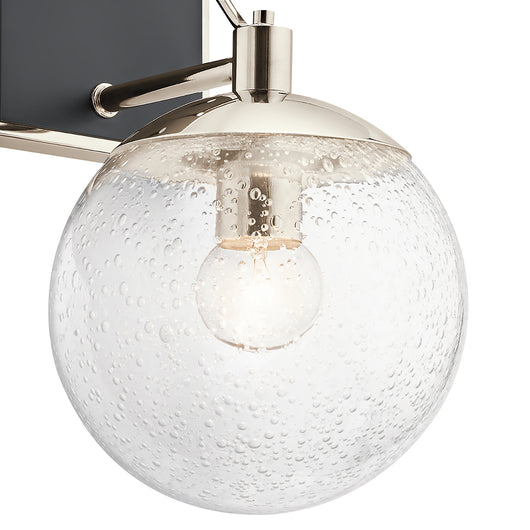 Applique Contemporanea Marilyn Acciaio Nichel Lucido Vetro 1 Luce E27