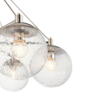 Lampadario Contemporaneo Marilyn Acciaio Nichel Lucido Vetro 6 Luci E27