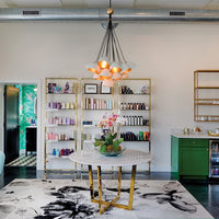 Lampadario Industrial Nordico Nula Acciaio 15 Luci E14