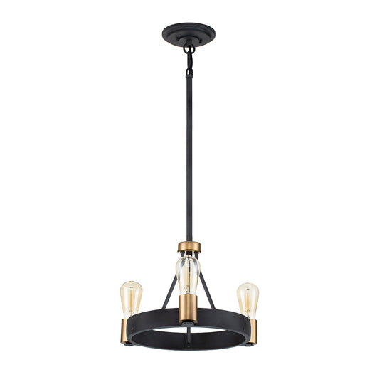Lampadario Industrial Nordico Silas Acciaio Zinco Antico Ottone 3 Luci E27