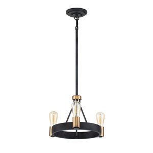 Lampadario Industrial Nordico Silas Acciaio Zinco Antico Ottone 3 Luci E27