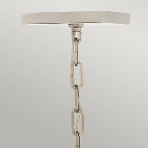 Lampadario Industrial Nordico Stinson Acciaio Nero E Nichel Lucido 4 Luci E14