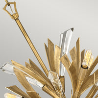 Lampadario Industrial Nordico Vida Acciaio Oro Brunito Piccolo 13 Luci E14