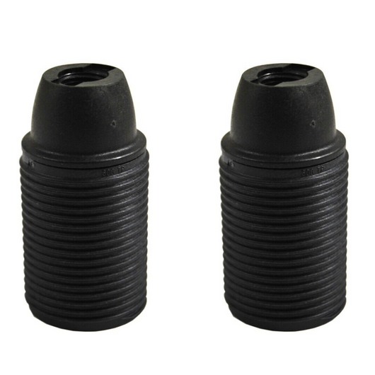 Portalampada camicia filettata attacco e14 plastica ip20 blister 2 pezzi *** colore nero, confezione 1