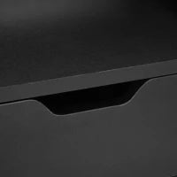 Set 2 Comodini Sospesi in Truciolato Nero per Camera da Letto e Soggiorno, 40x30x19.5 cm, Nero