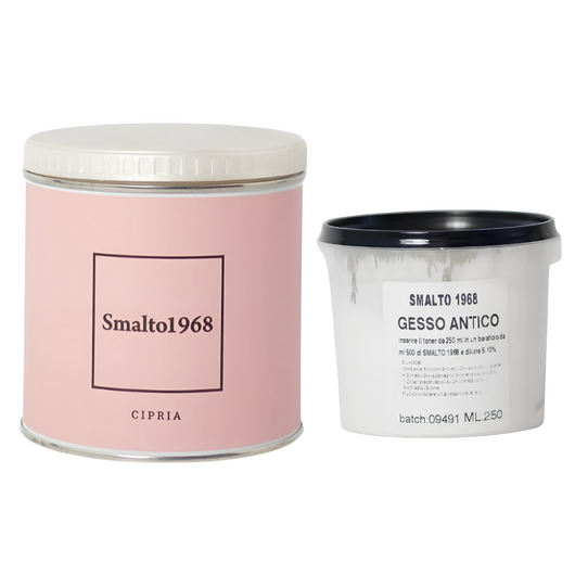 Smalto1968 base acqua gesso antico shabby chic finitura opaca multicolore l 0.5 *** colore- cipria, confezione 1