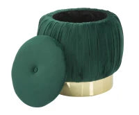 Pouf Contenitore Paris Verde cm Ø 41X41