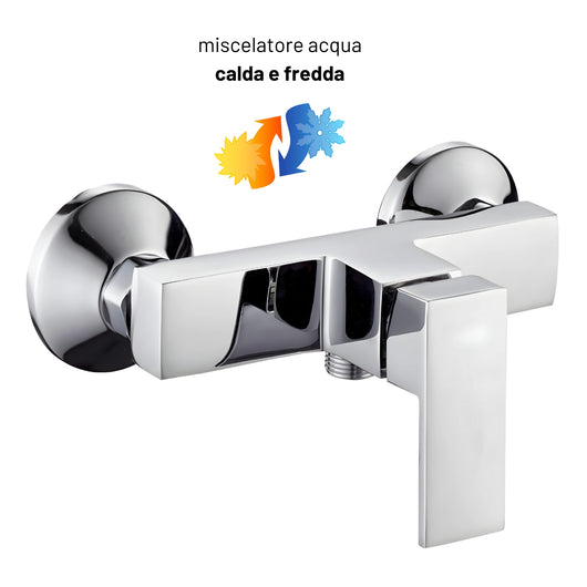 Miscelatore esterno doccia rubinetto monocomando cromato *** confezione 1
