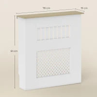 Copritermosifoni con Doghe e decorazione a Nido d'Ape, 78x19x81 cm, Bianco