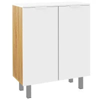 Scarpiera Moderna per 15-20 Paia di Scarpe, 5 Ripiani e Chiusura Ammortizzata, Bianco Lucido