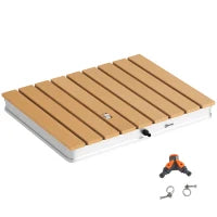 Doccia da Giardino Portatile con Altezza Fino a 4 m e Getti d'Acqua Regolabili, 70x55 cm, Legno