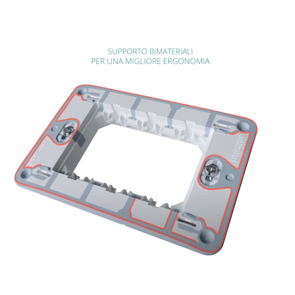 Bticino matixgo supporto per placche diverse modulazioni fissaggio con viti *** numero posti 7 moduli, confezione 1