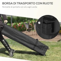Gazebo da Giardino 3x3 m con Zanzariera e Borsa da Trasporto con Ruote, Color Crema