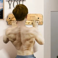 Trave da arrampicata grande pannello da appendere per allenamento con 19 tacche con viti di montaggio 57 x 18 cm naturale