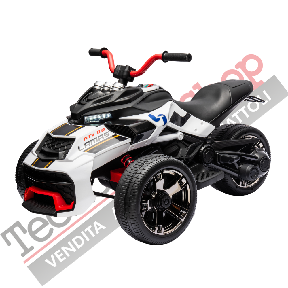Quad Elettrico per Bambini ATV 3.0 12V-Bianco