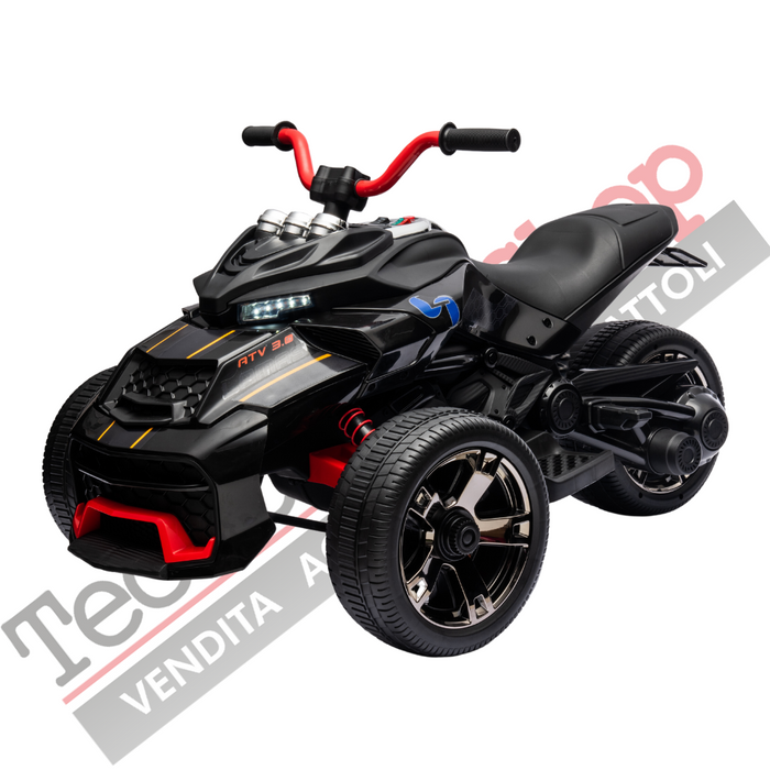 Quad Elettrico per Bambini ATV 3.0 12V-Nero