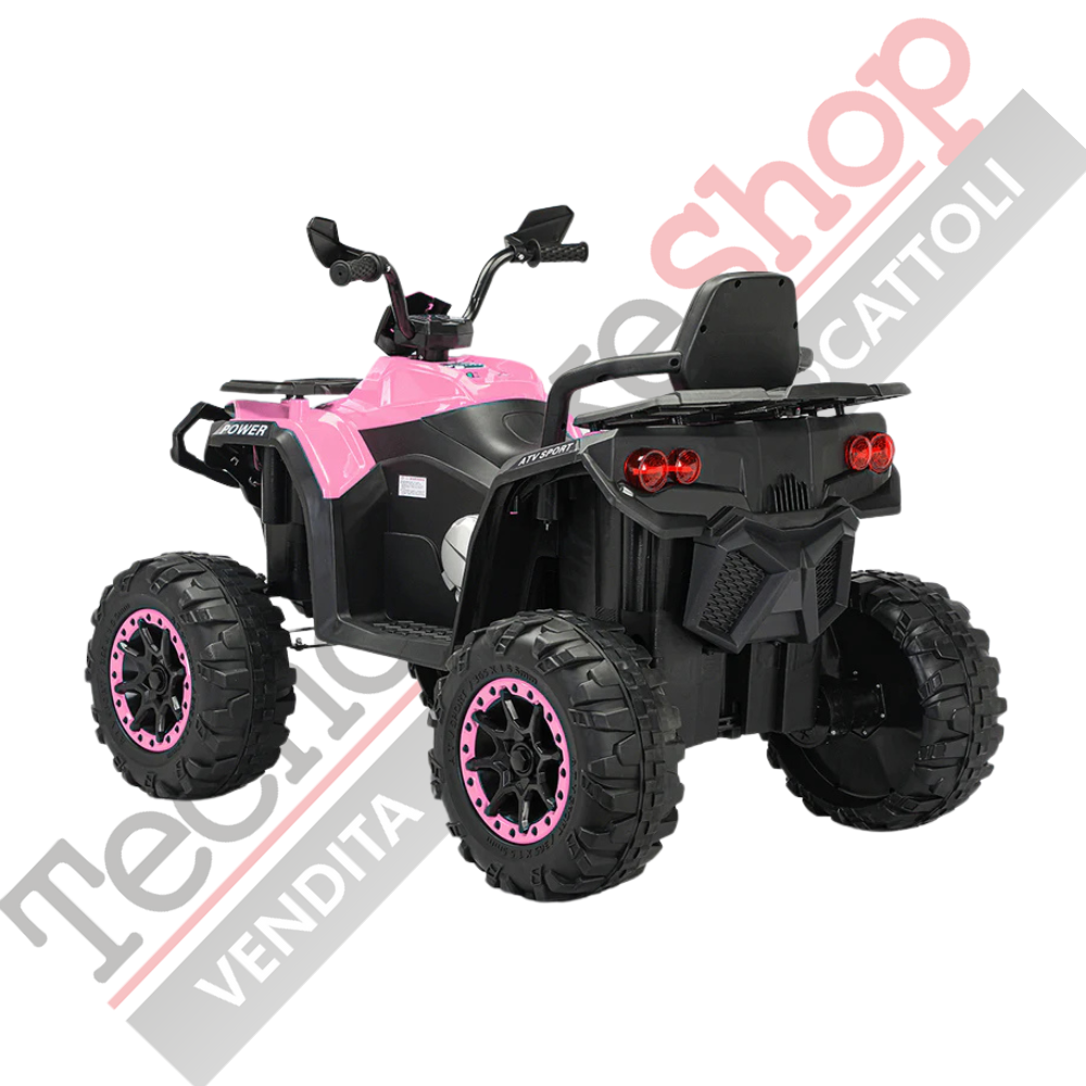 Quad Elettrico per Bambini Quad Medio 12V-Rosa