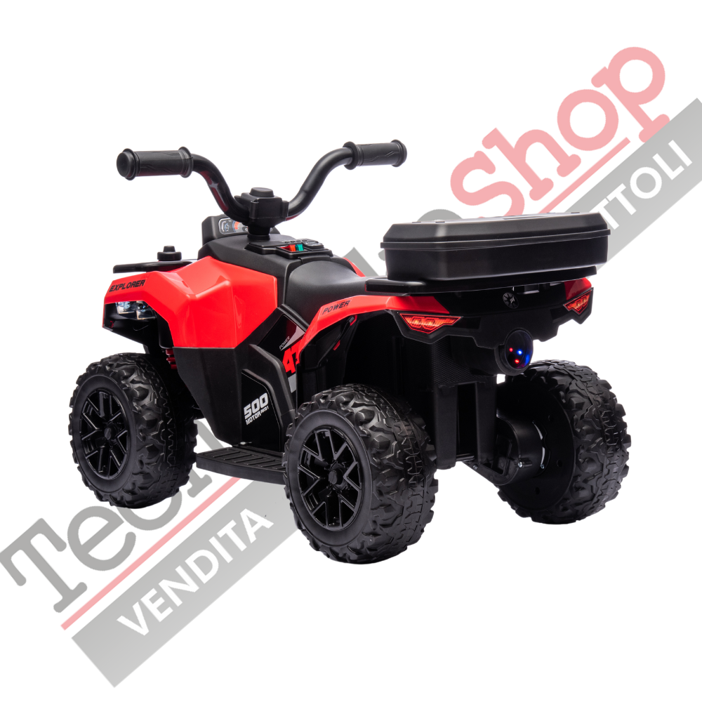 Quad Elettrico Per Bambini  Mini Quad Safari 6V-Rosso