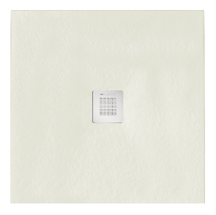 Piatto doccia quadrato 100x100 cm effetto pietra marmoresina STONE quadrato beige FRANCIA
