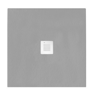 Piatto doccia quadrato 80x80 cm effetto pietra marmoresina STONE quadrato grigio cemento FRANCIA