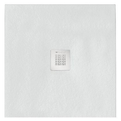 Piatto doccia quadrato 100x100 cm effetto pietra marmoresina STONE bianco FRANCIA