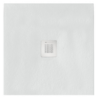 Piatto doccia quadrato 80x80 cm effetto pietra marmoresina STONE bianco FRANCIA