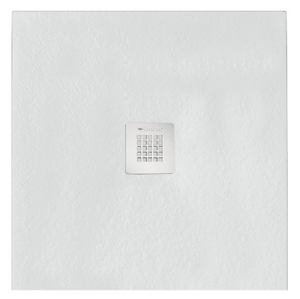 Piatto doccia quadrato 80x80 cm effetto pietra marmoresina STONE bianco FRANCIA