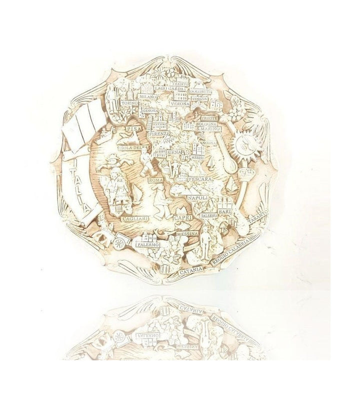 Quadretto Decorativo Con Base Souvenir Italia 3d Monumenti Città  18cm         