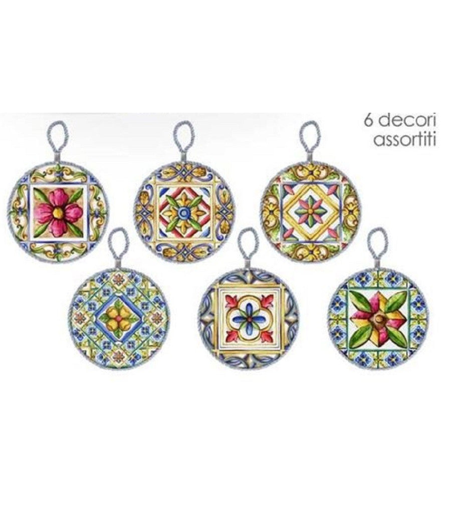 Quadretto Piastrella Ornamentale In Ceramica 11 Cm Terra E Sole 6 Decori 828911         