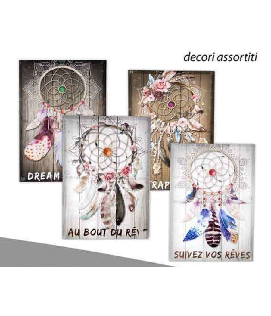 Quadro Decorativo Tela Su Legno Decoro Indian 50x70x1,8cm Decori Assortiti 743474         