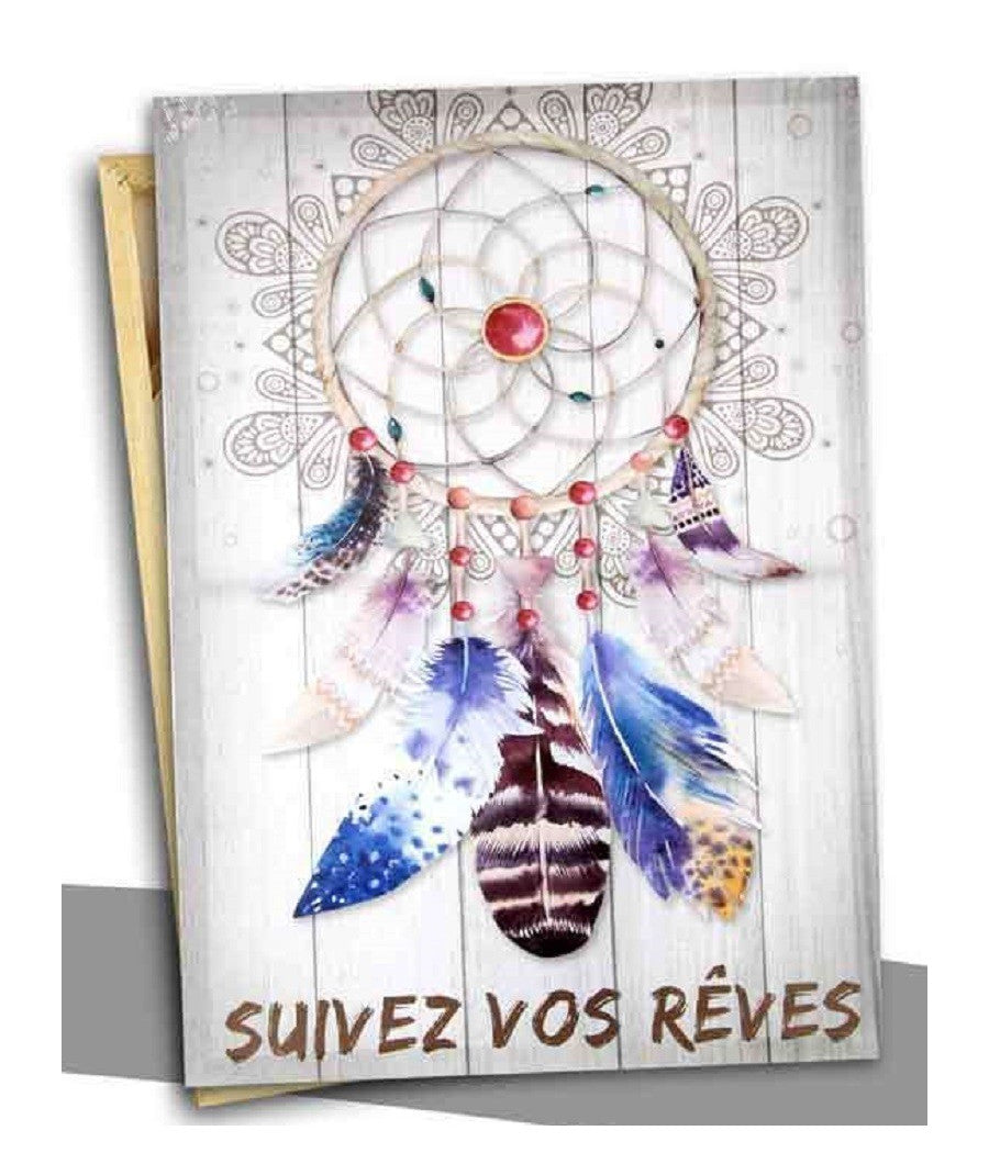 Quadro Decorativo Tela Su Legno Decoro Indian 50x70x1,8cm Decori Assortiti 743474         