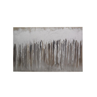 Quadro dipinto bianco marrone cm 60x90x3