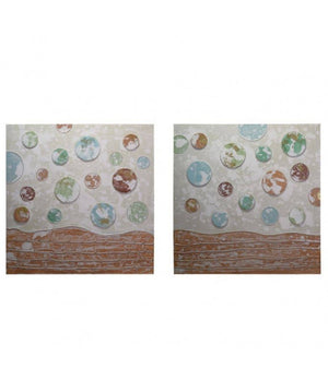 Quadro dipinto Sfere - set da 2