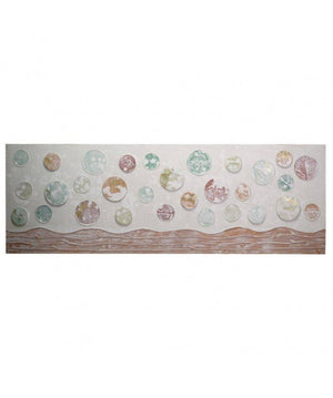 Quadro dipinto sfere cm 50x150x3