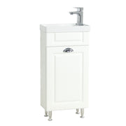 Quadro di Ezooza Set Bagno 2 Pezzi Mobile Small e Lavabo , Bianco ,